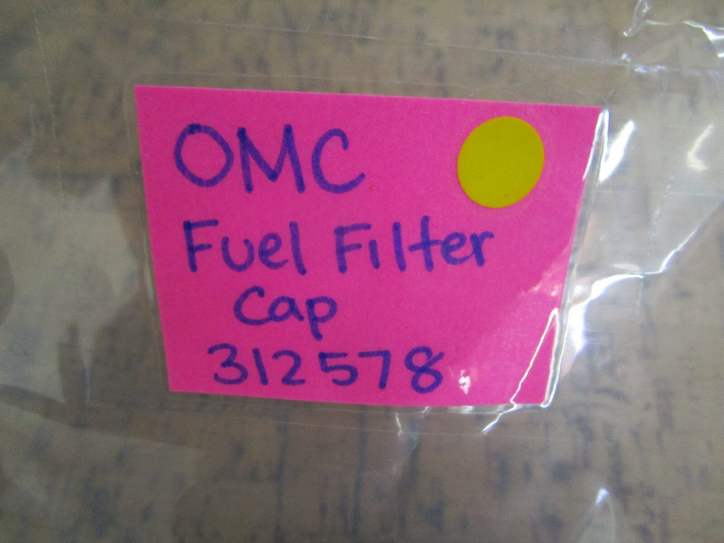*NEW OEM* 0810 OMC Johnson Evinrude Fuel Filter Cap 312578 0312578