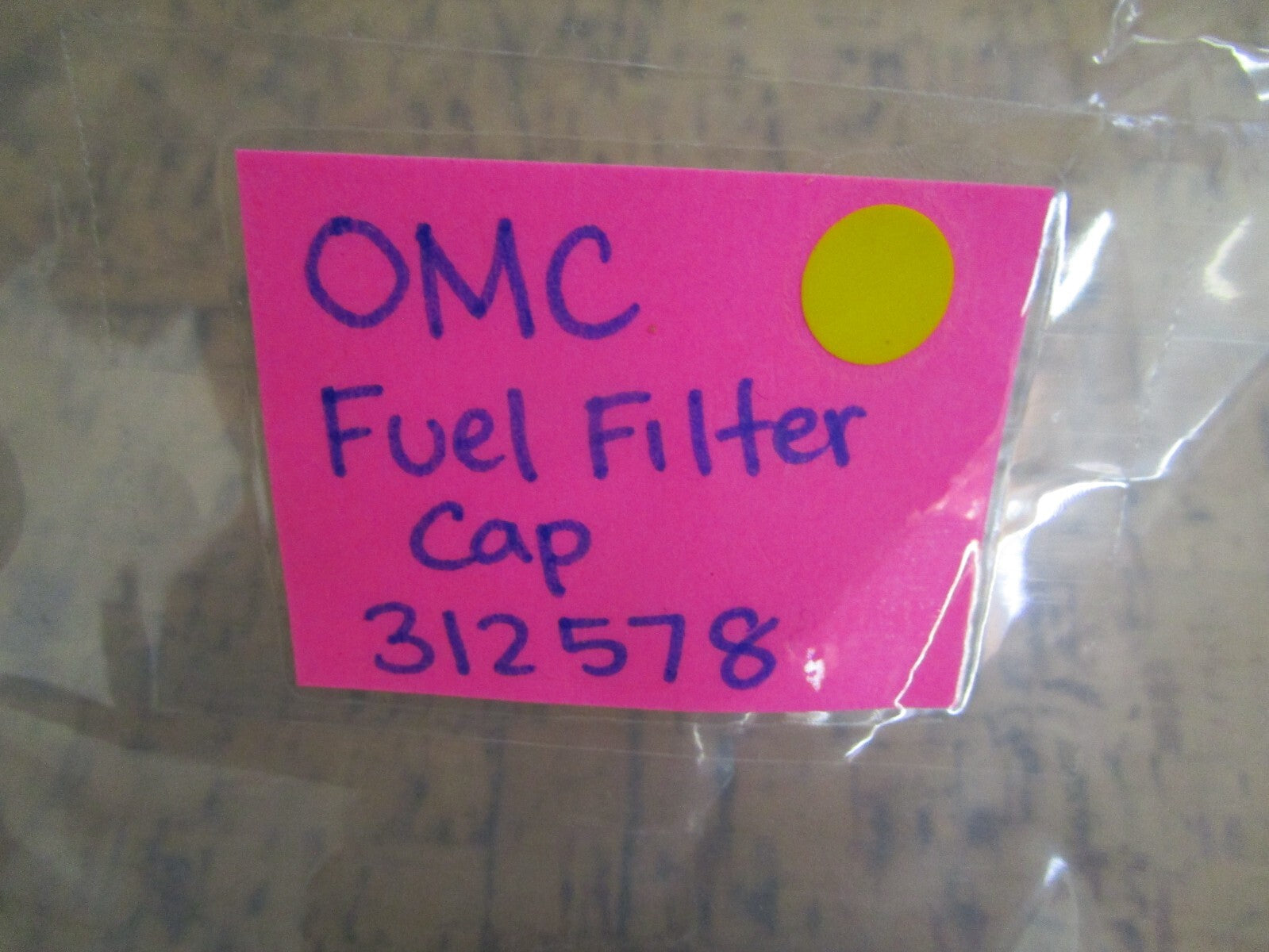 *NEW OEM* 0810 OMC Johnson Evinrude Fuel Filter Cap 312578 0312578