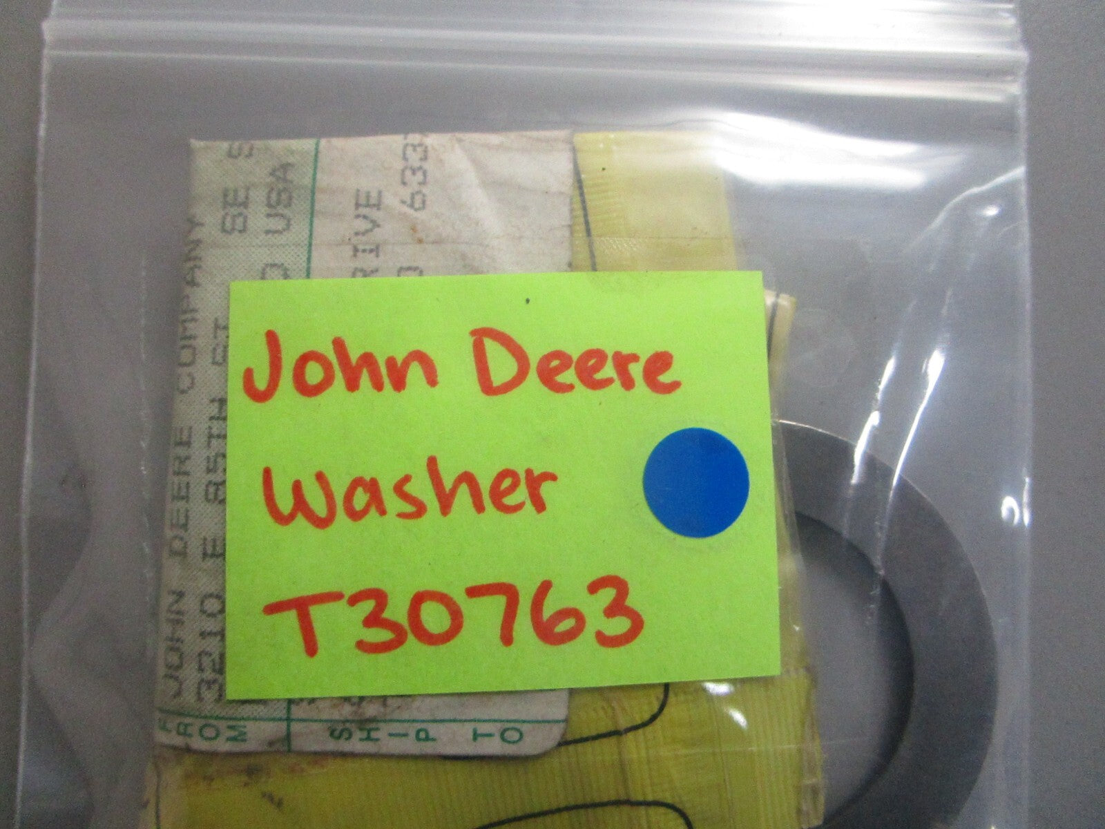 *NEW OEM* 0810 John Deere Washer T30763
