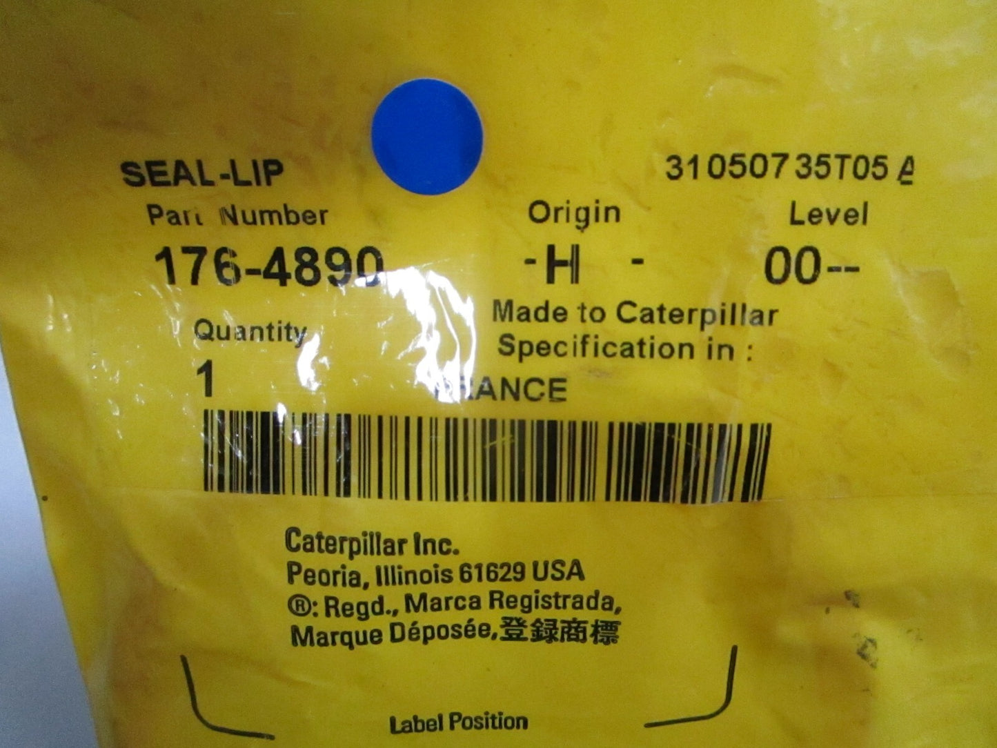 *NEW OEM* 0810 CAT Lip Seal 176-4890