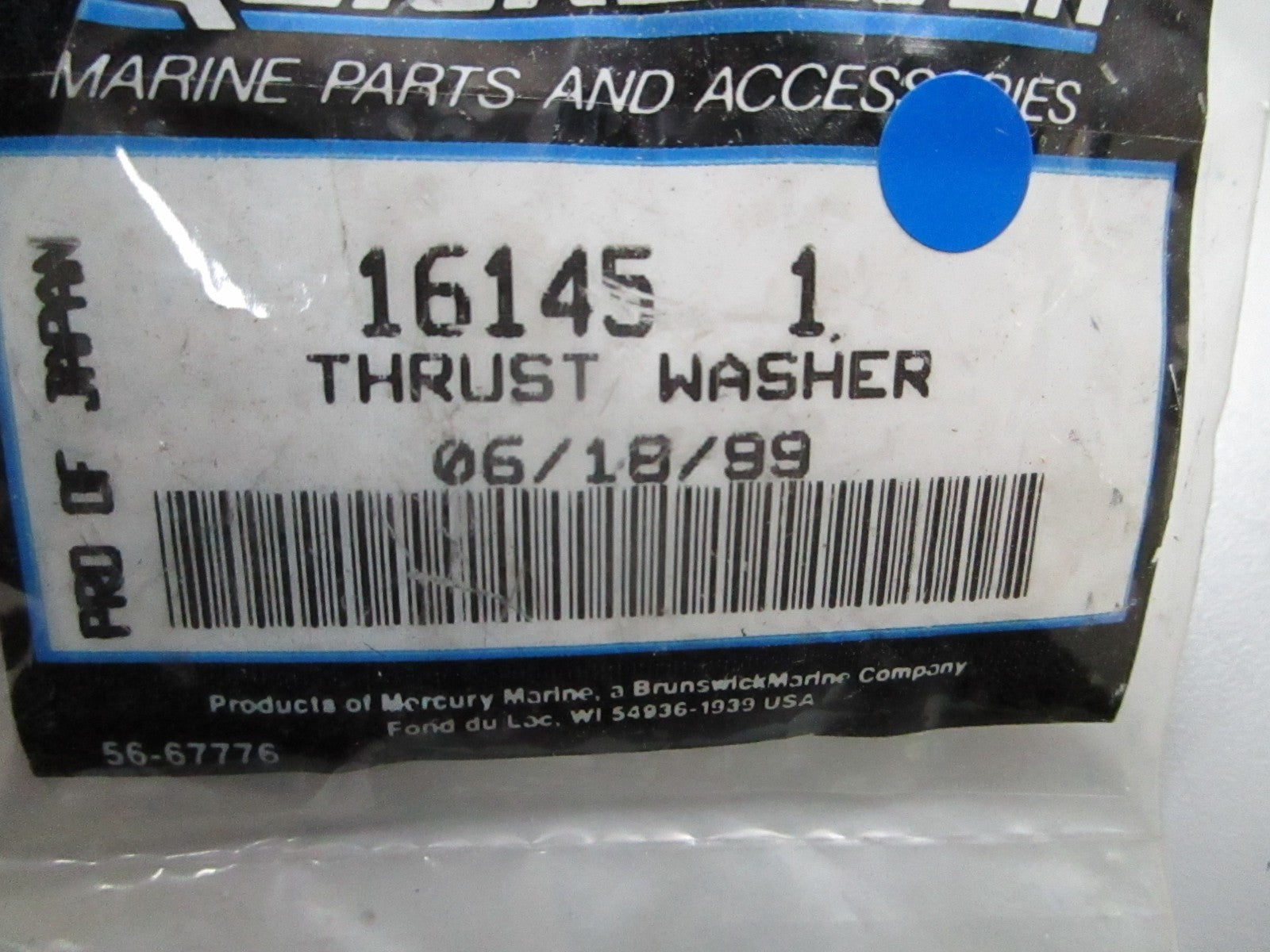 *NEW OEM* 0810 Mercury Quicksilver Thrust Washer 16145 1