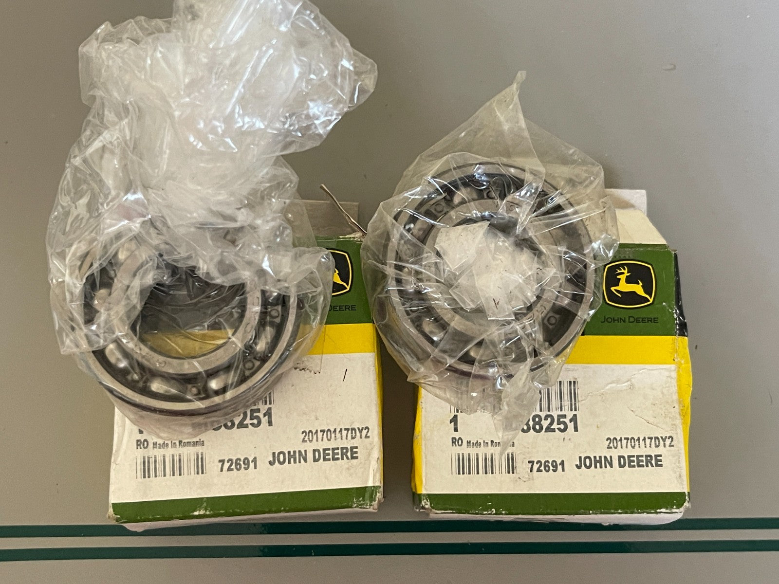 John Deere M88251 NEW OEM Spindle Ball Bearing 25x52x15mm (LOT OF 2) 0720