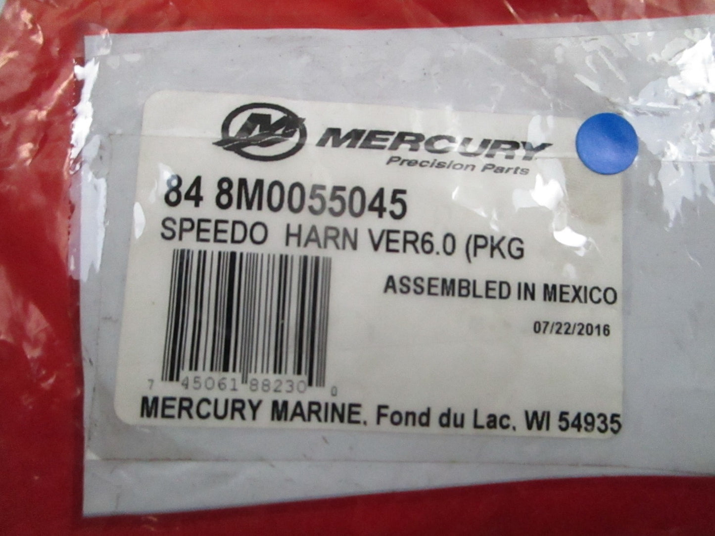 *NEW OEM* 0810 Mercury Quicksilver Harness Ver 6.0 Speedo 84 8M0055045