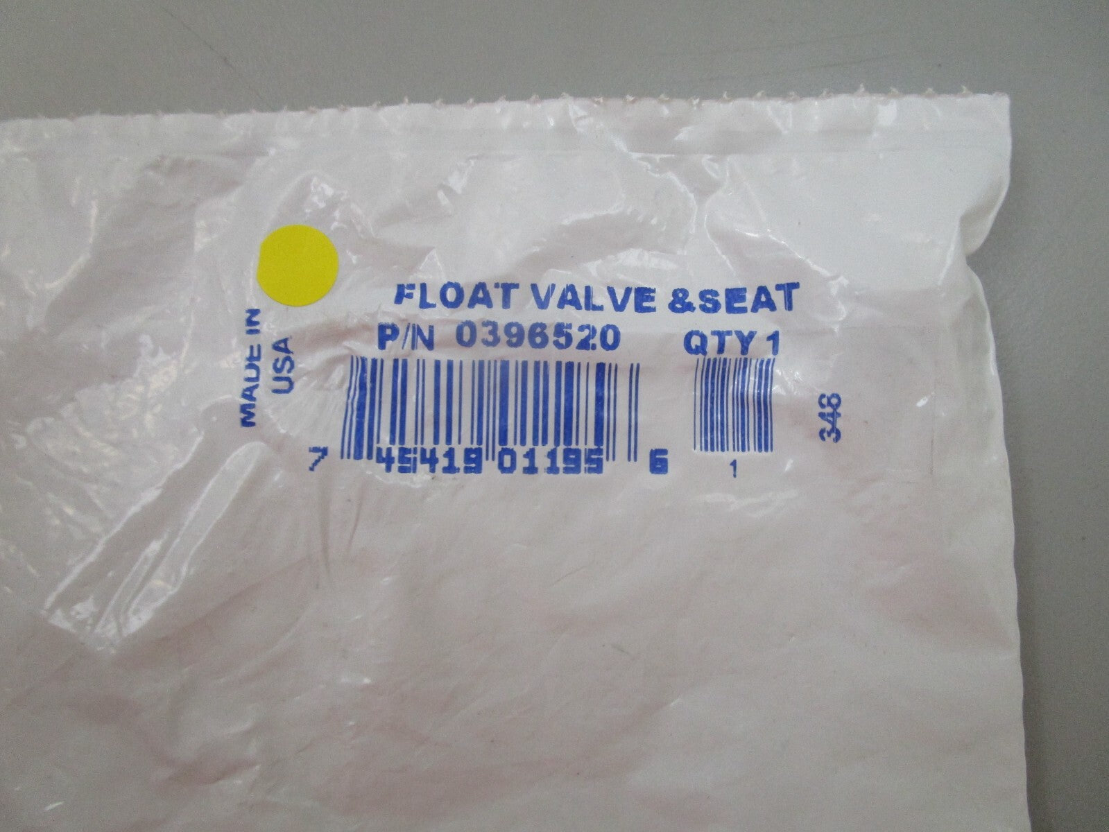 *NEW OEM* 0810 OMC Johnson Evinrude Float Valve & Seat 396520 0396520