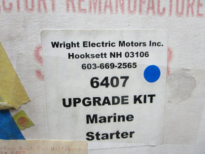 *NEW* 0720 Wright Electric SAE J1171 Starter 6407