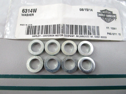 NEW OEM (LOT OF 8) 6314W Harley Davidson Washer 0810
