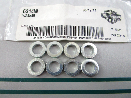 NEW OEM (LOT OF 8) 6314W Harley Davidson Washer 0810