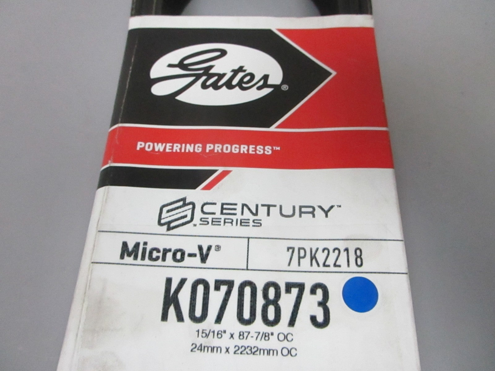 NEW K070873 Gates Micro-V 15/16" x 87 ⅞" Serpentine Belt 0720