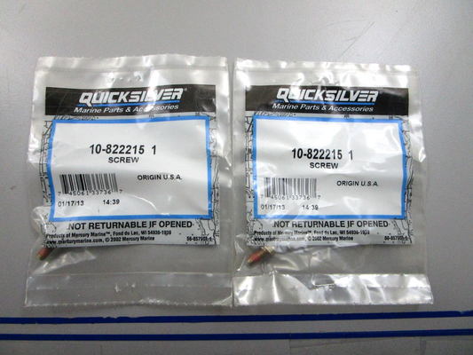 *NEW OEM* (LOT OF 2) 0810 Mercury Quicksilver Screw 10-8222151