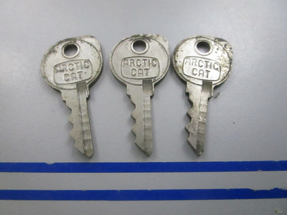 NEW OEM (LOT OF 3) 0109-356 Arctic Cat Ignition Key E 0810
