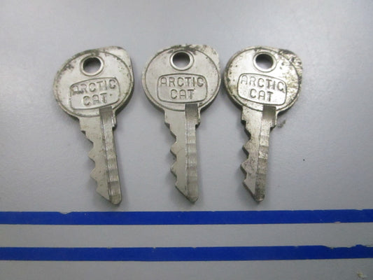 NEW OEM (LOT OF 3) 0109-356 Arctic Cat Ignition Key E 0810