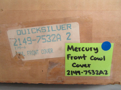 *NEW OEM* 0820 Mercury Quicksilver Front Cowl Cover 2149-7532A2