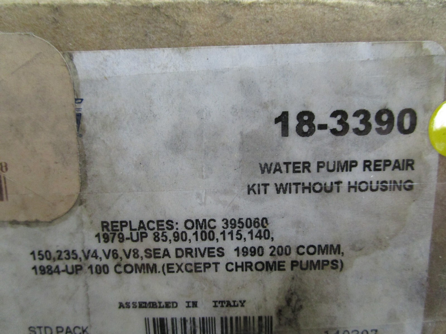 *NEW* 0820 Sierra Water Pump Repair Kit w/o Housing 18-3390 Replaces: 395060