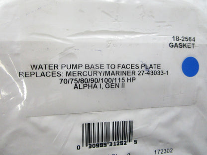 *NEW* (LOT OF 2) 0810 Sierra Gasket 18-2564 Replaces: Mercury 27-43033-1
