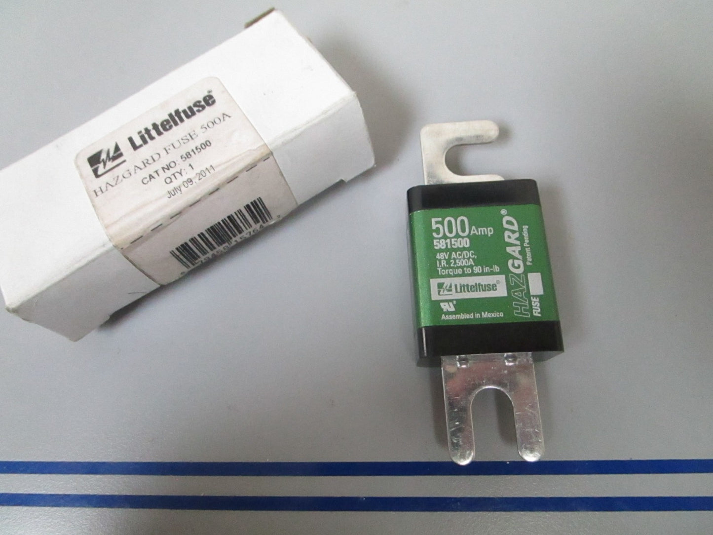 NEW OEM 581500 Lettelfuse 500AMP Hazgard Fuse 0720