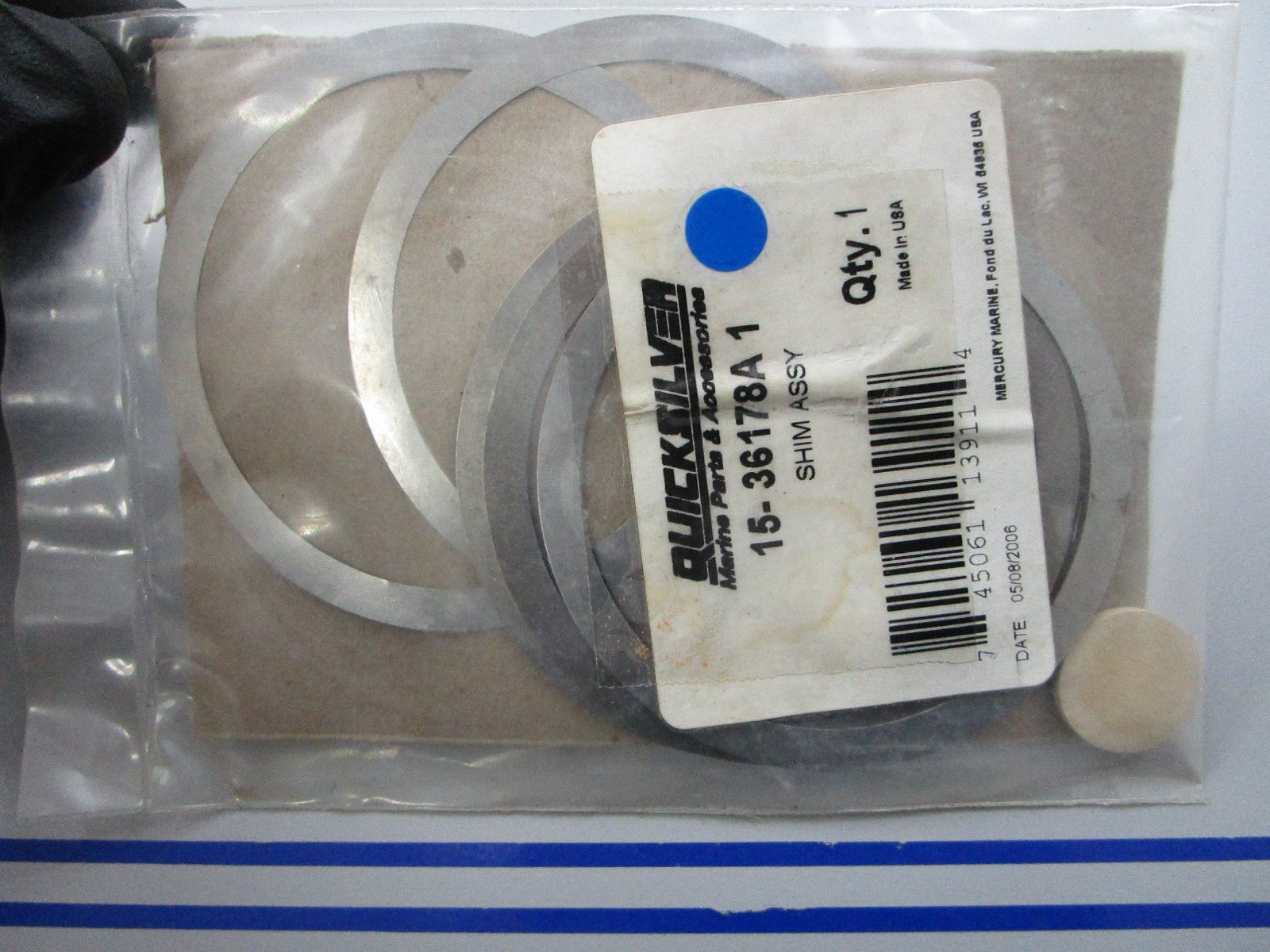 *NEW OEM* 0810 Mercury Quicksilver Shim Assembly 15-36178A 1