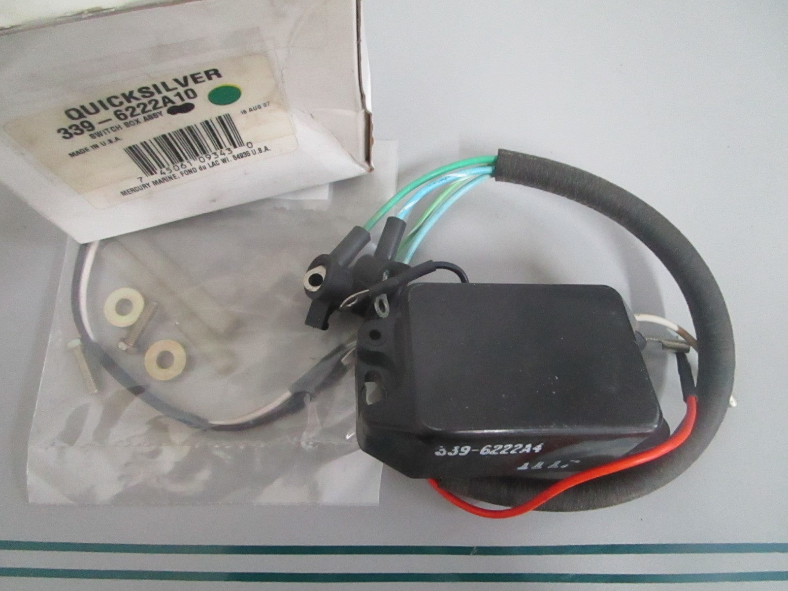 Mercury Quicksilver 339-6222A10 Switch Box Assy 2-Cyl 4-20HP NEW OEM 0820