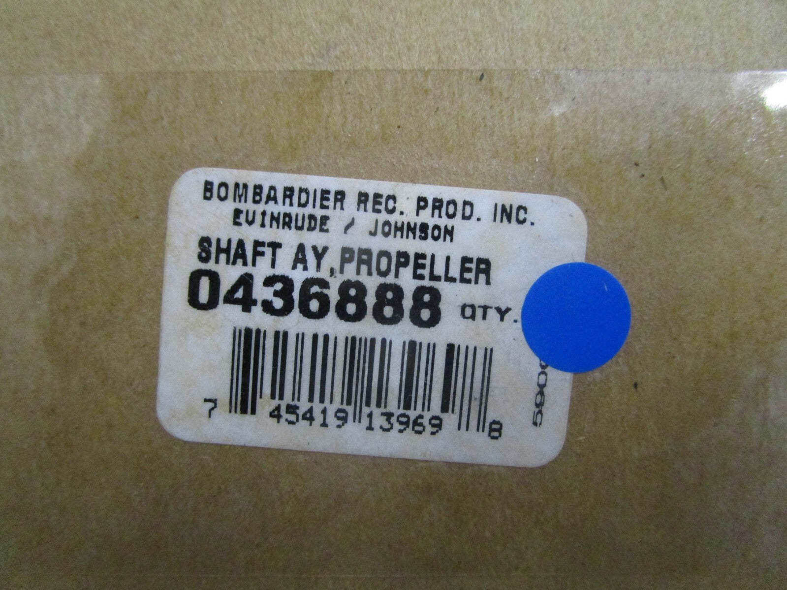 *NEW OEM* 0820 OMC Johnson Evinrude Propeller Shaft Ay 436888 0436888