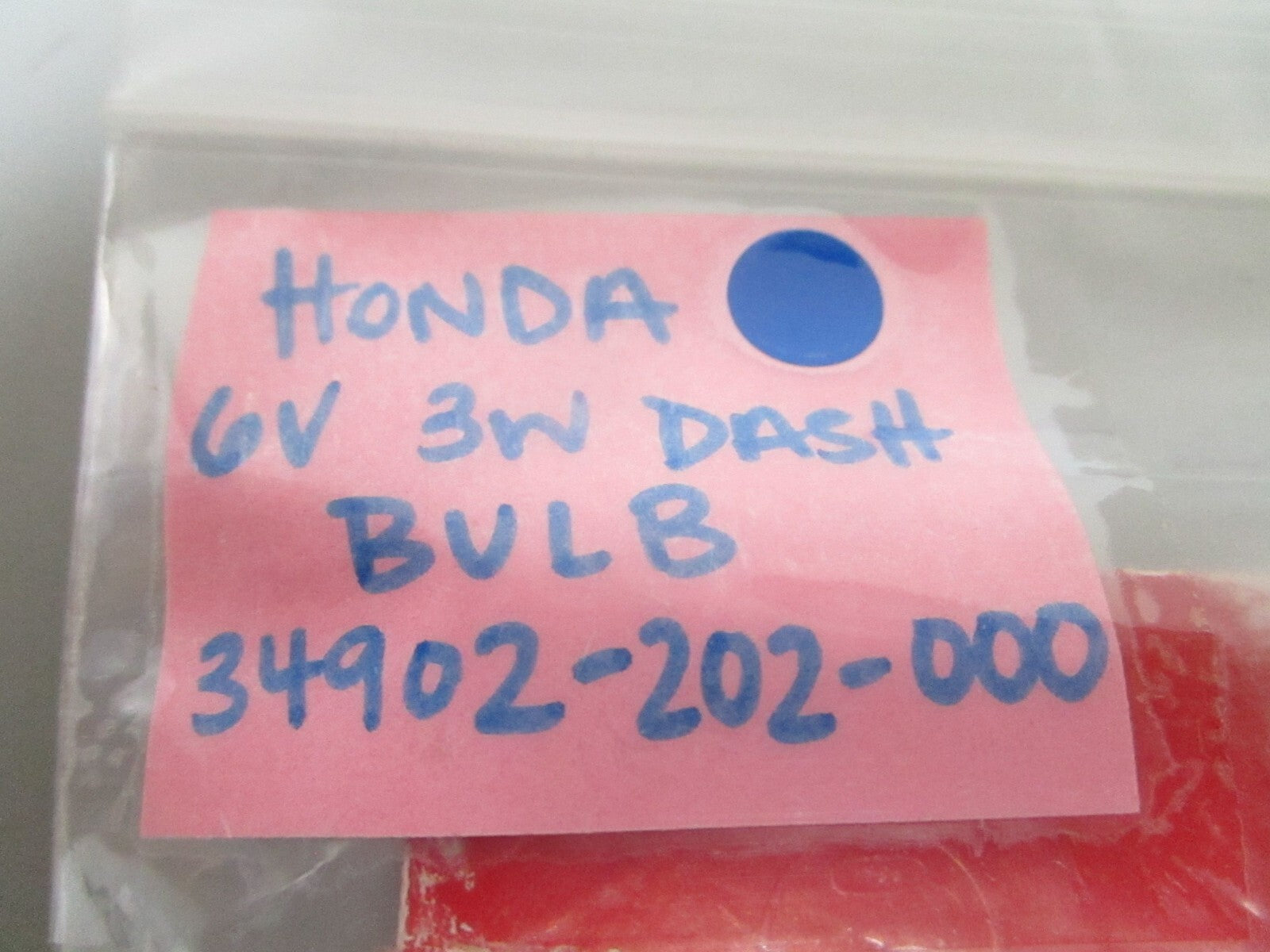 *NEW OEM* (LOT OF 2) 0770 Honda 6V 3W Dash Bulb 34902-202-000