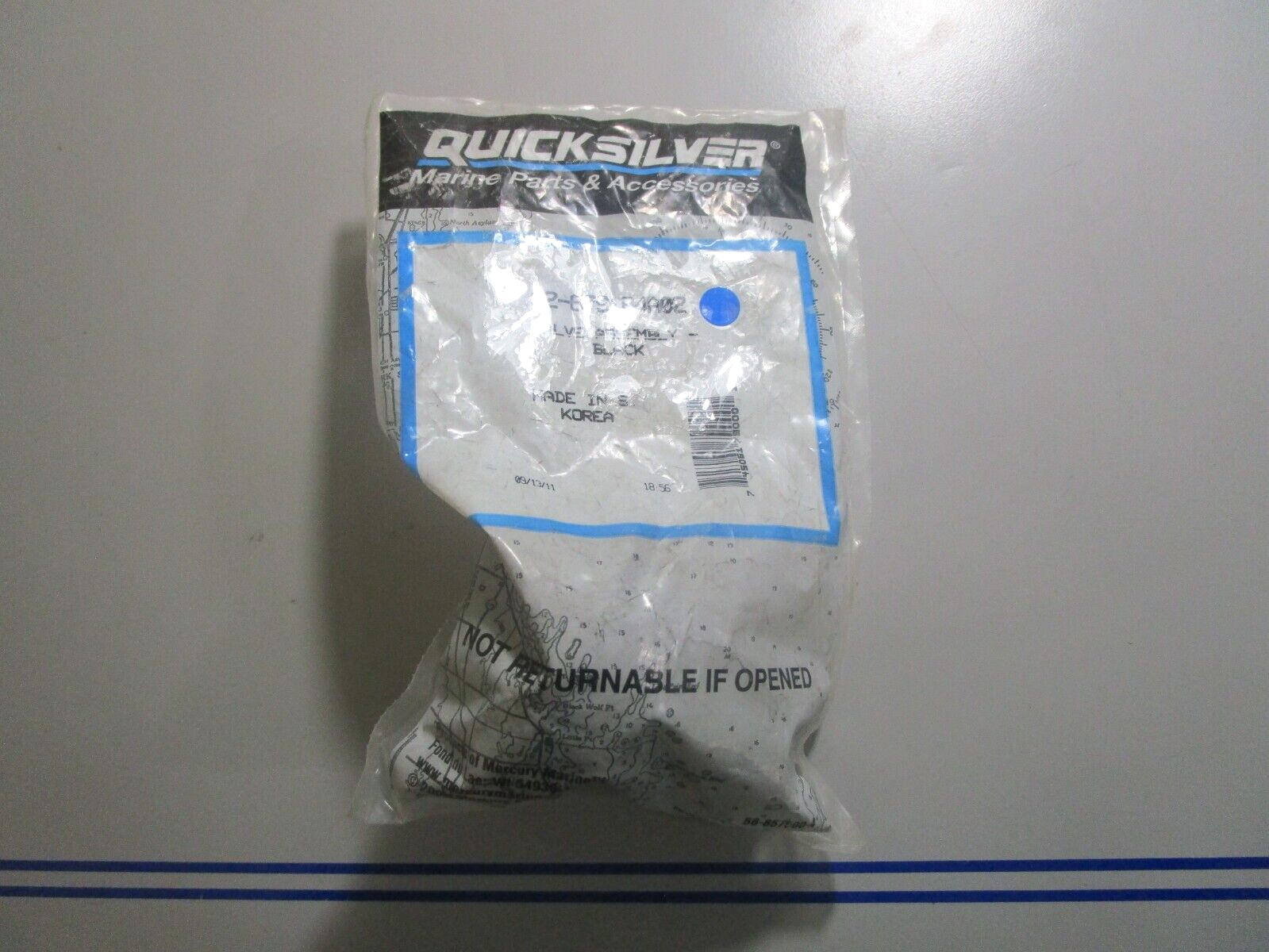 *NEW OEM* 0810 Mercury Quicksilver Black Valve Assembly 62-879184A02