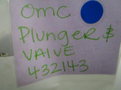 *NEW OEM* 0810 OMC Johnson Evinrude Plunger & Valve 432143 0432143