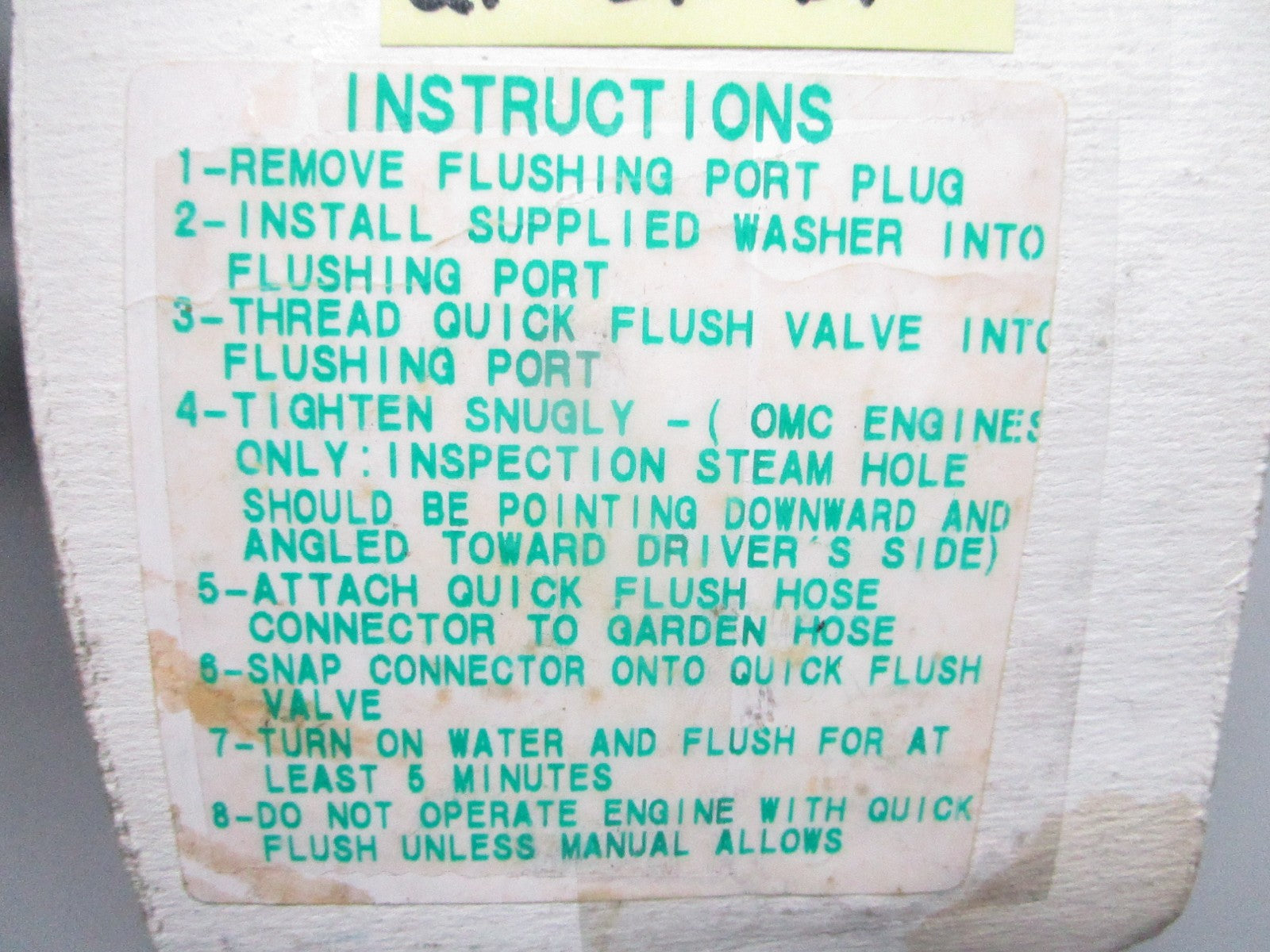 *NEW OEM* 0820 TH Marine Quick Flush Kit QF-2K-DP