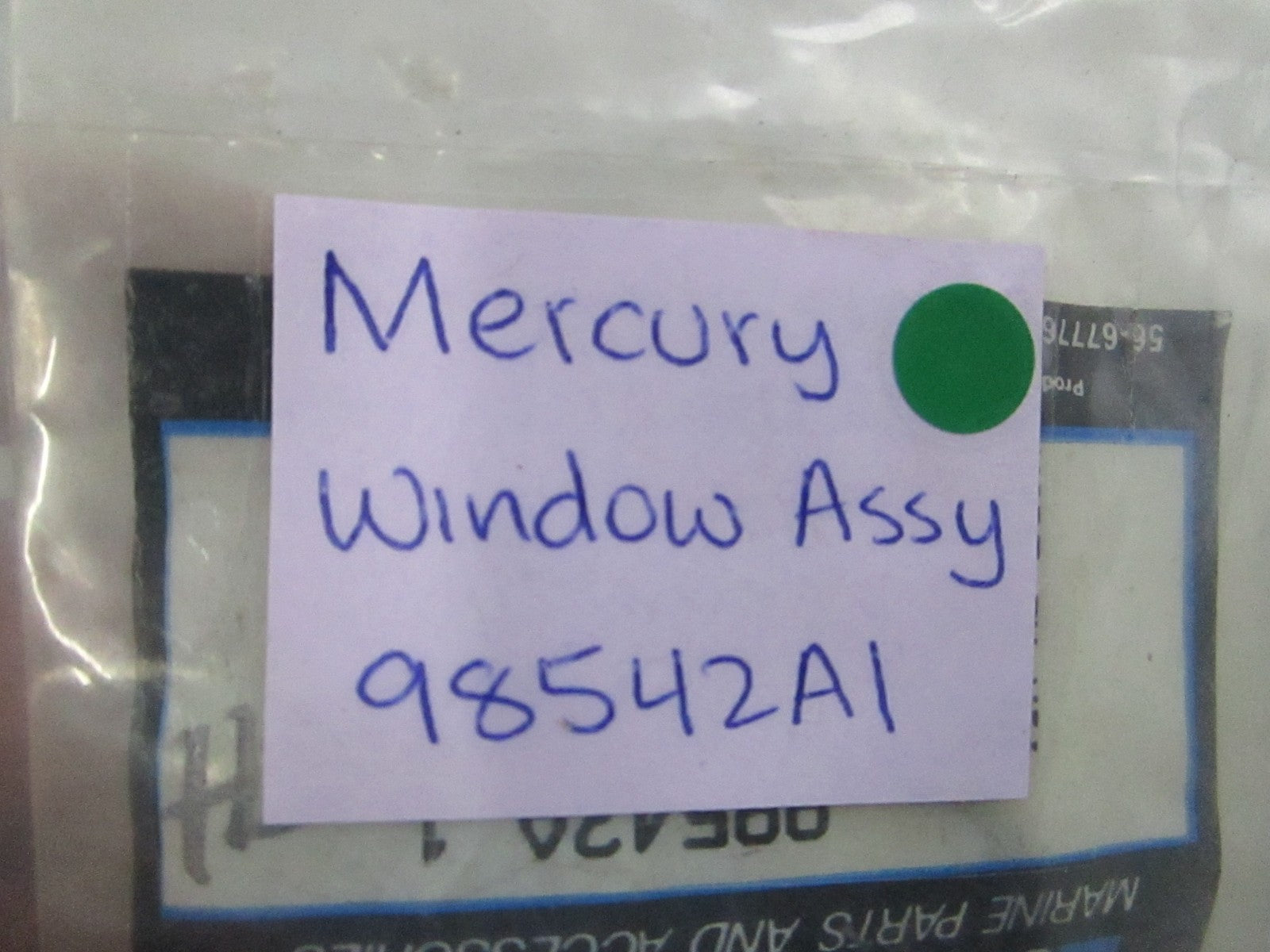NEW OEM 98542A1 Mercury Quicksilver Window Assembly 0810