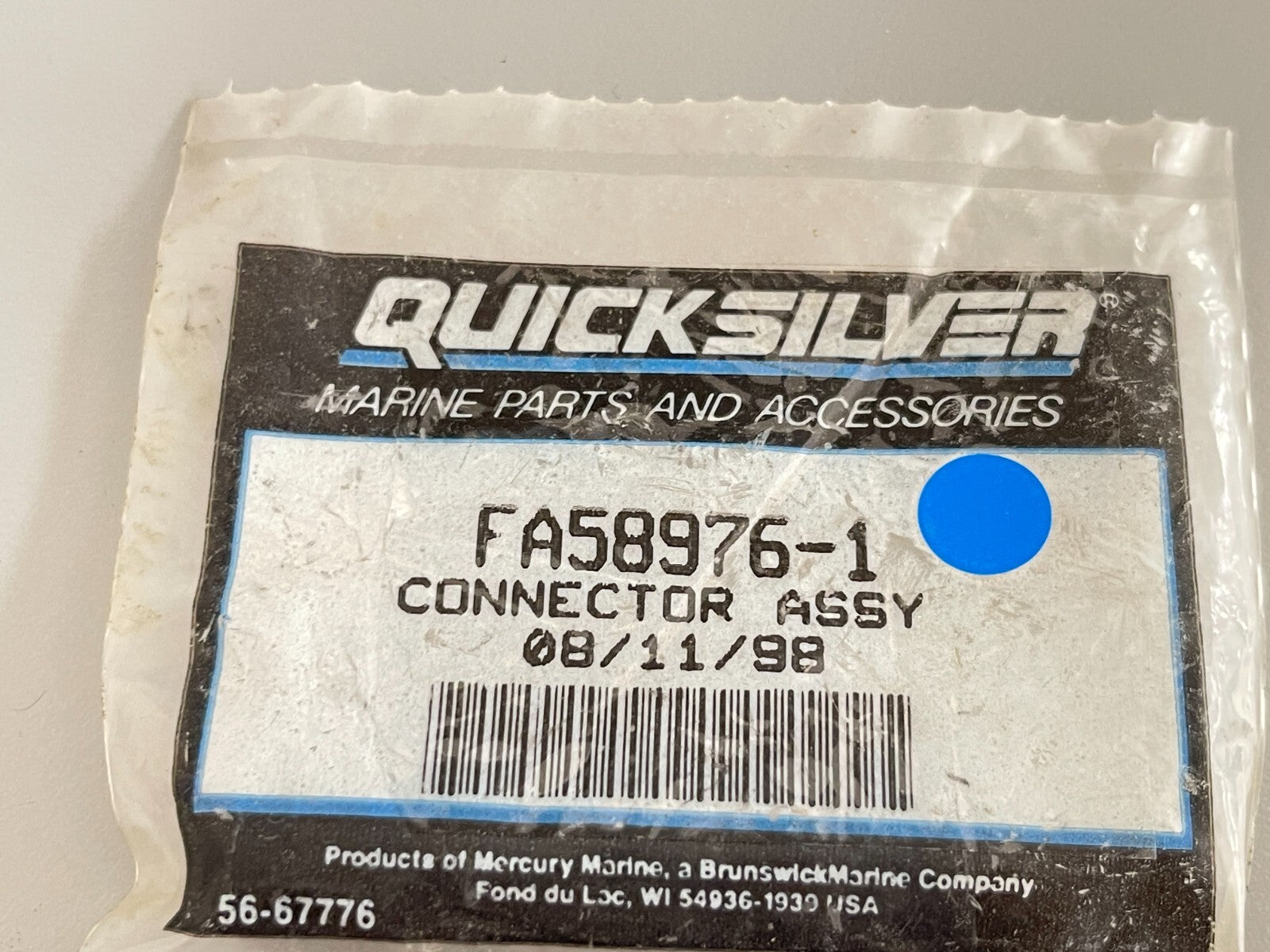 *NEW OEM* 0810 Mercury Quicksilver Connector Assembly FA58976-1