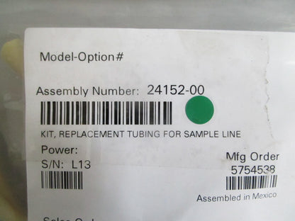 Rosemount 24152-00 TCL Sample Line Replacement Tubing Kit NEW OEM 0820