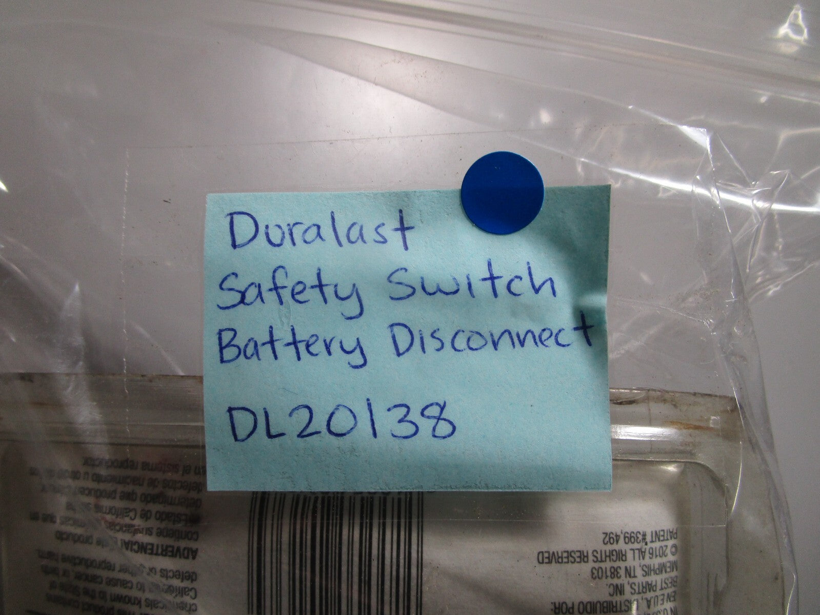 *NEW* 0810 Duralast Safety Switch Battery Disconnect DL20138