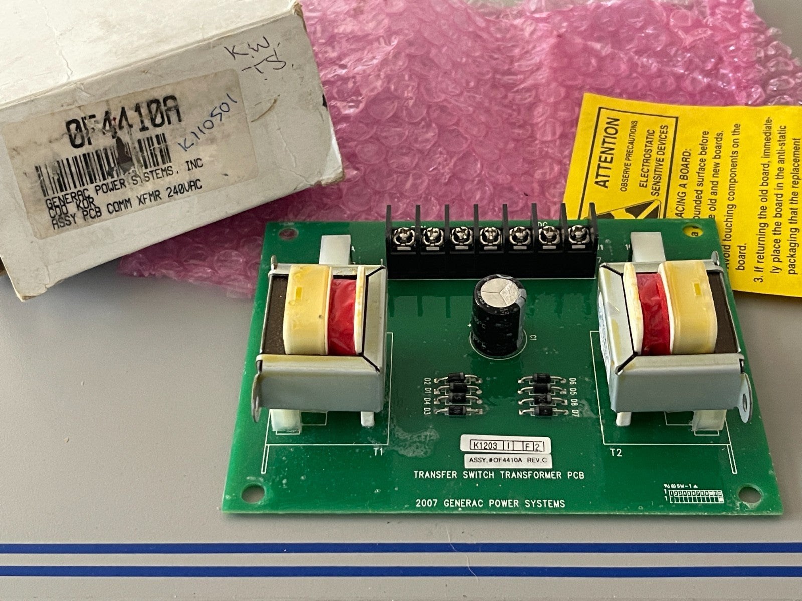 *NEW OEM* 0720 Generac 240VAC XFMR PCB COMM Board 0F4410A