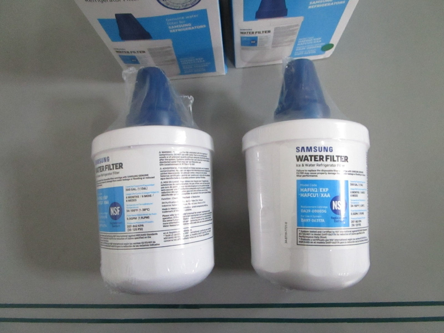 Samsung NEW OEM DA29-00003G HAF-CU1 Refrigerator Water Filter Lot of 2 0820