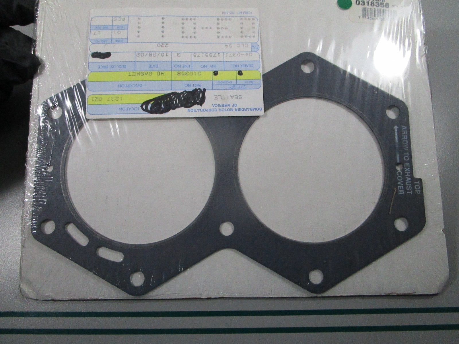 NEW OEM 318358 0318358 OMC Johnson Evinrude Head Gasket 0810