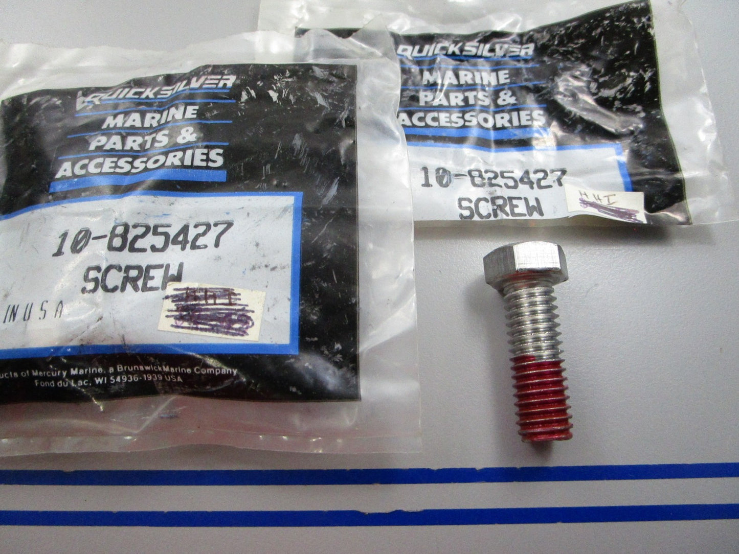 NEW OEM (LOT OF 2) 10-825427 Mercury Quicksilver Screw 0810