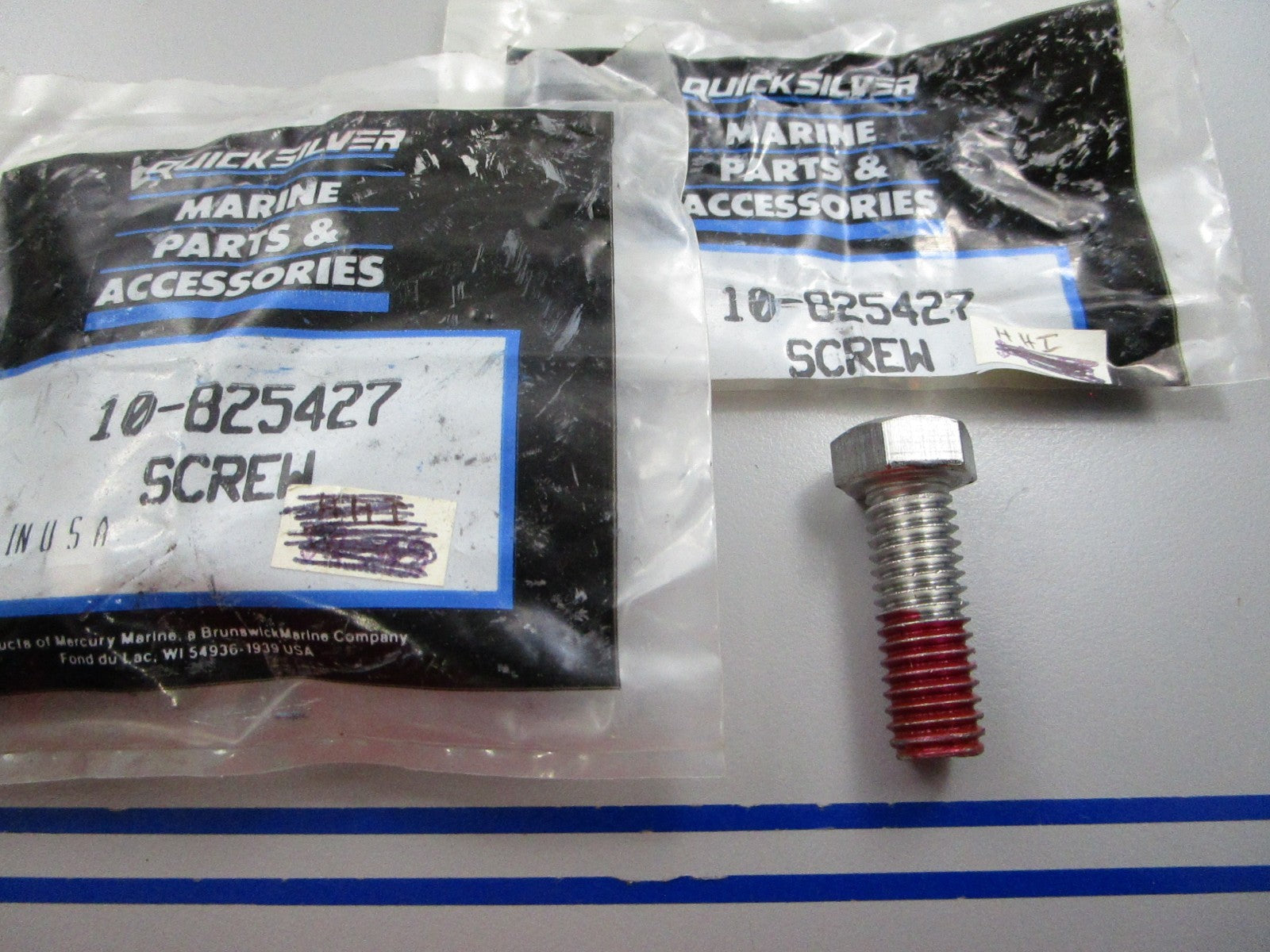 NEW OEM (LOT OF 2) 10-825427 Mercury Quicksilver Screw 0810