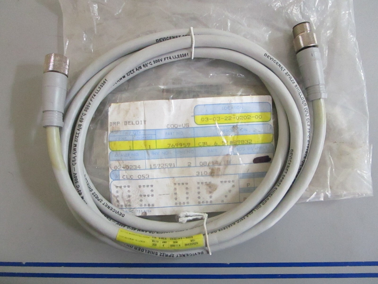 *NEW OEM* 0820 OMC Johnson Evinrude 6.5' Cable 769959 0769959