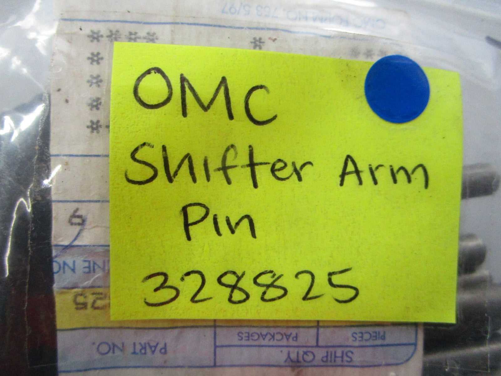 NEW OEM (LOT OF 2) 328825 0328825 OMC Johnson Evinrude Shifter Arm Pin 0810
