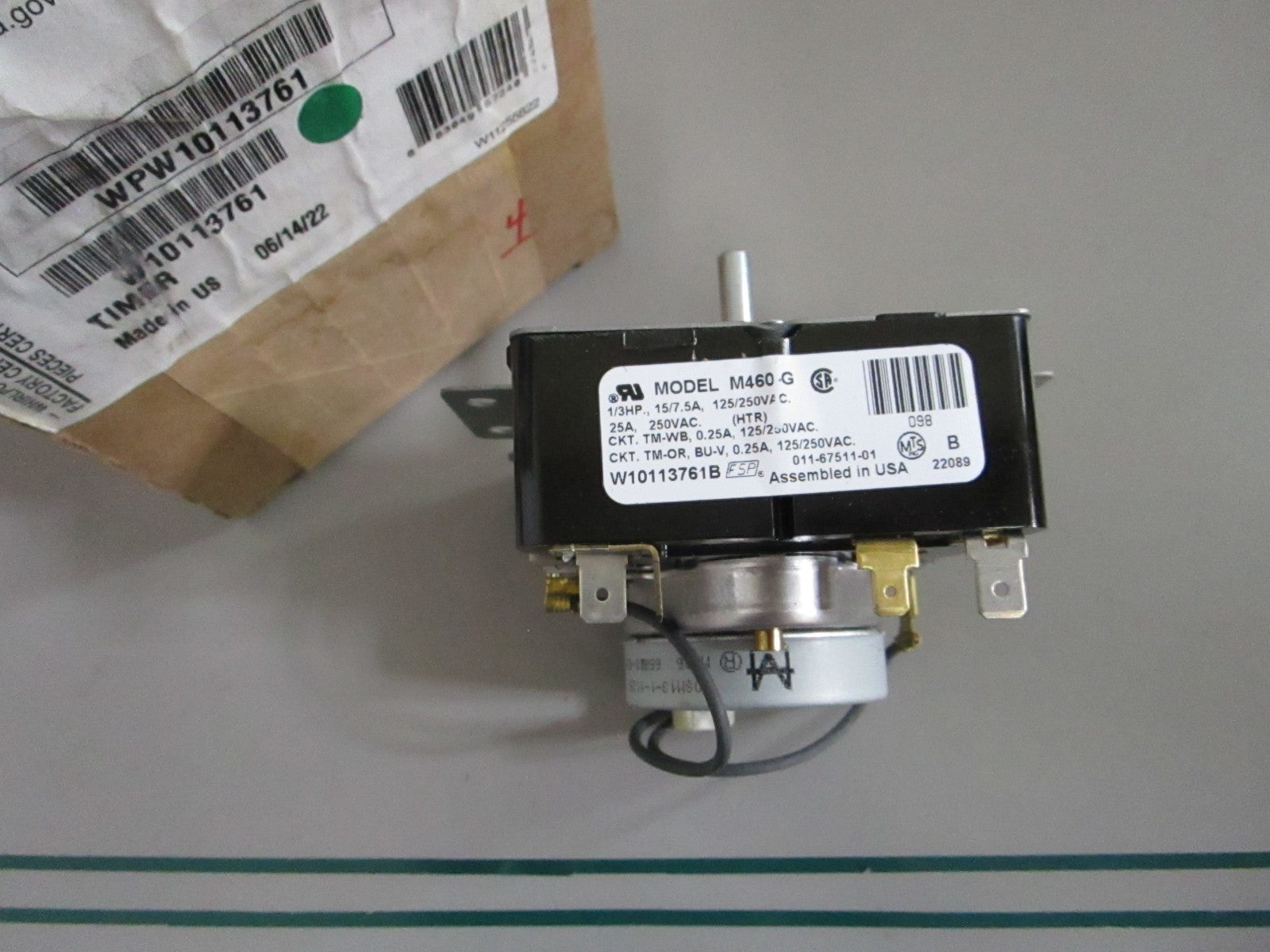 Whirlpool NEW OEM Dryer Electromechanical Timer WPW10113761 NOS Genuine 0820