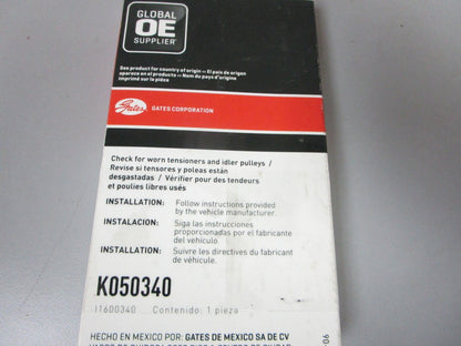NEW K050340 Gates Micro-V 21/32" x 34 ⅝" Serpentine Belt 0720