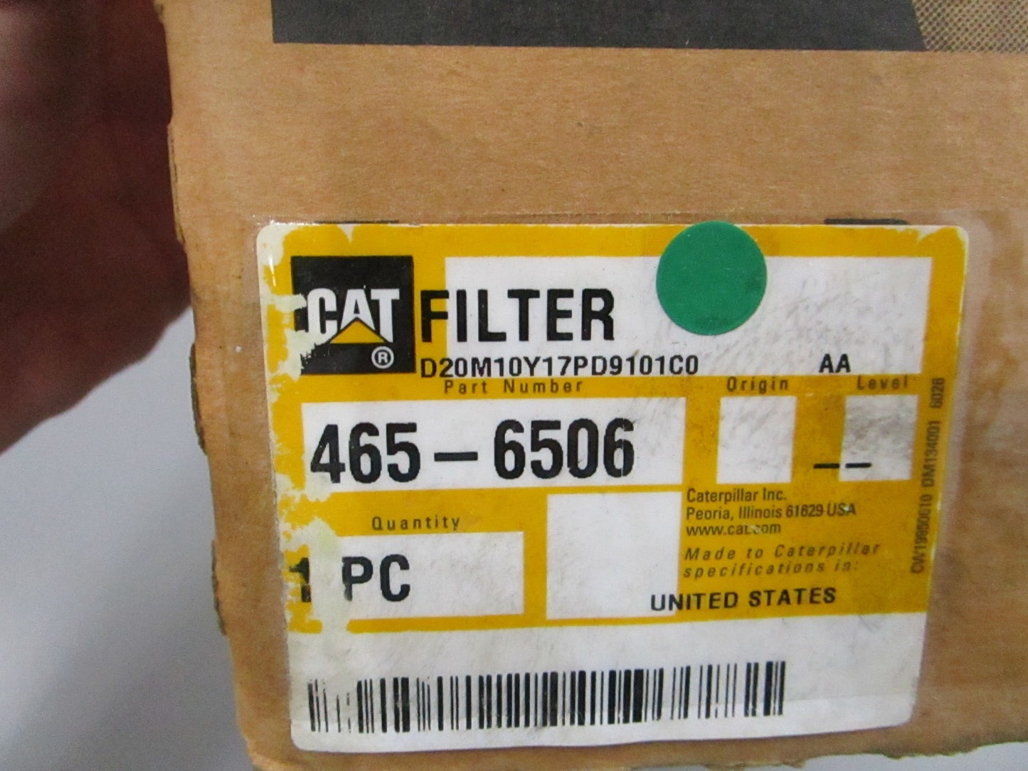 CAT Caterpillar NEW OEM Std Hydraulic Filter 465-6506 D8T D9T 980H 0810
