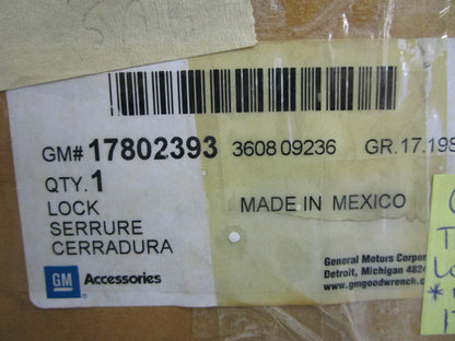 *NEW OEM* 0820 GM Tail Gate Lock Package 1782393