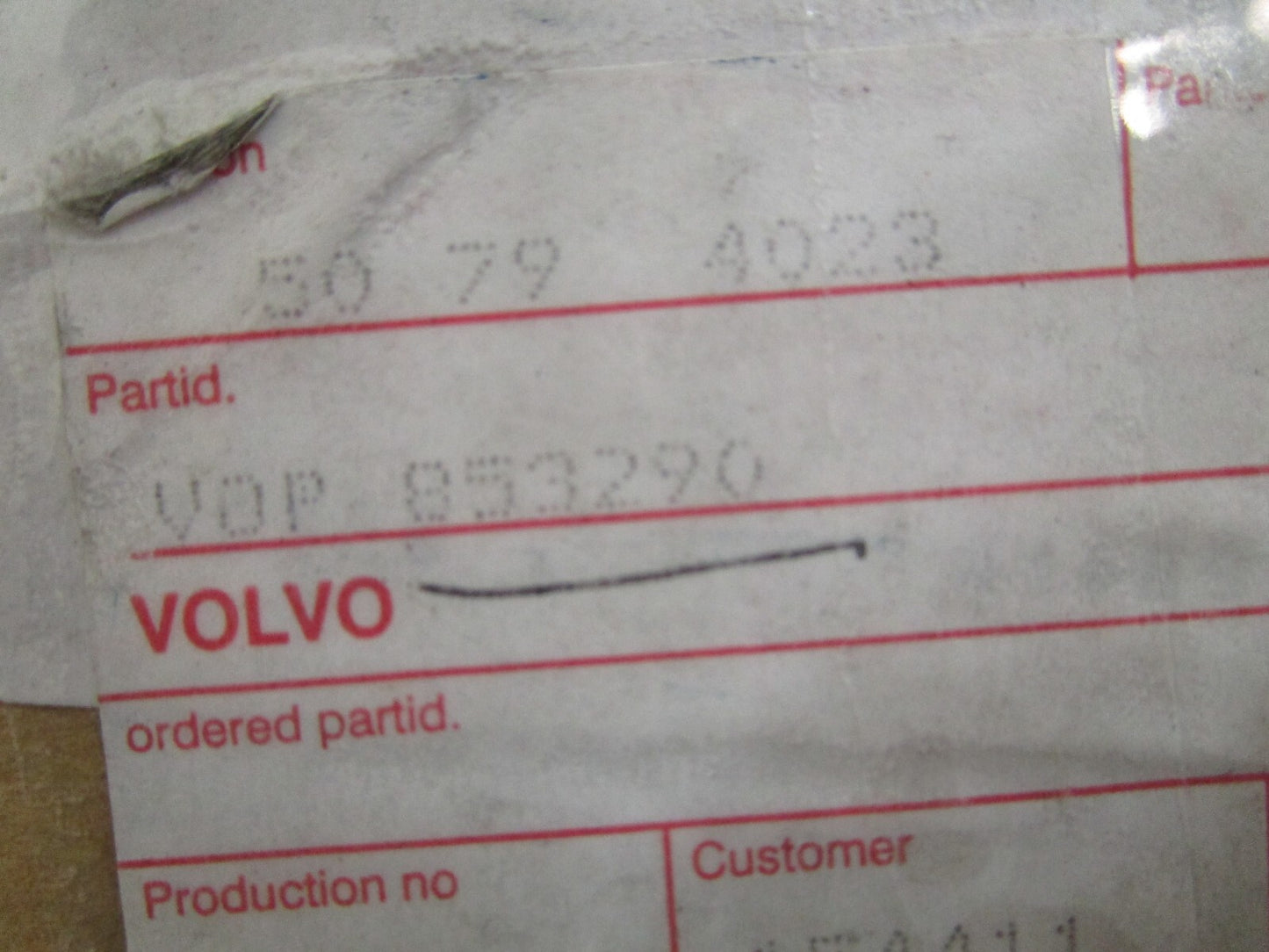*NEW OEM* 0820 Volvo Penta Stern Attachment 853290