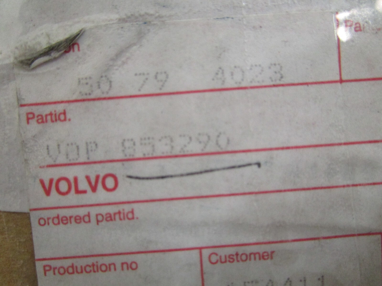 *NEW OEM* 0820 Volvo Penta Stern Attachment 853290
