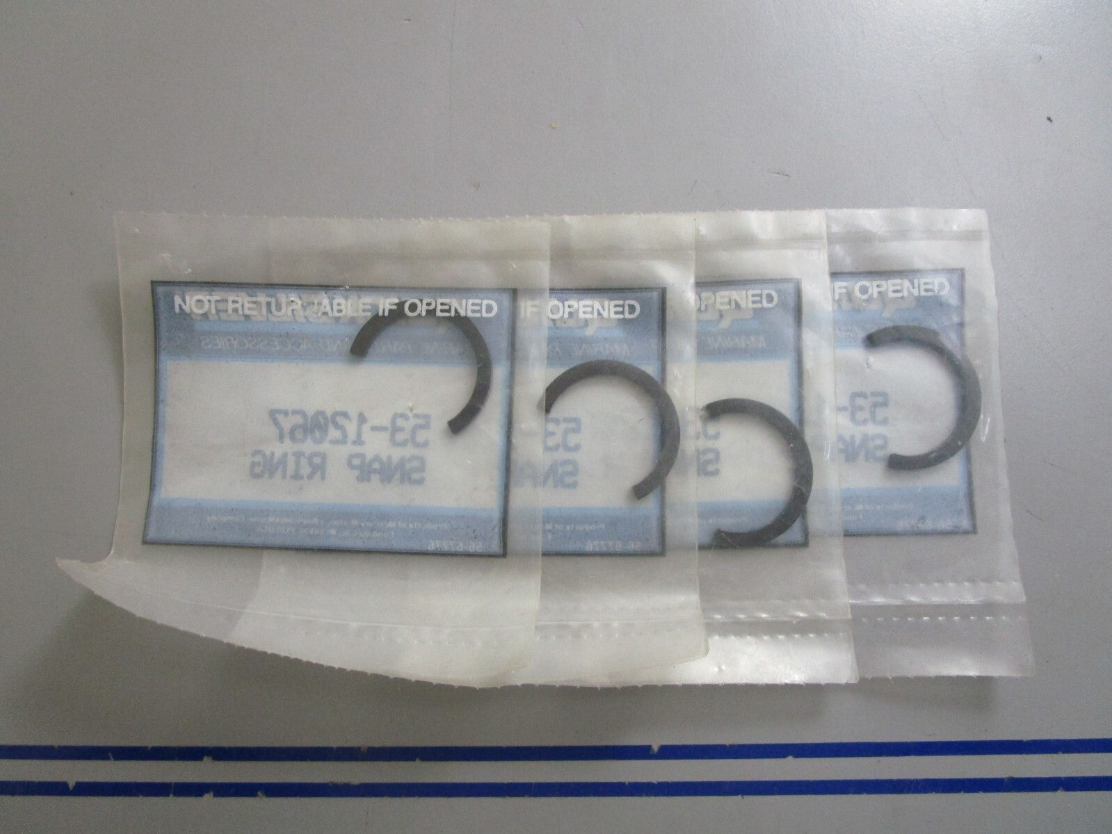 *NEW OEM* (LOT OF 4) 0770 Mercury Quicksilver Snap Ring 53-12067