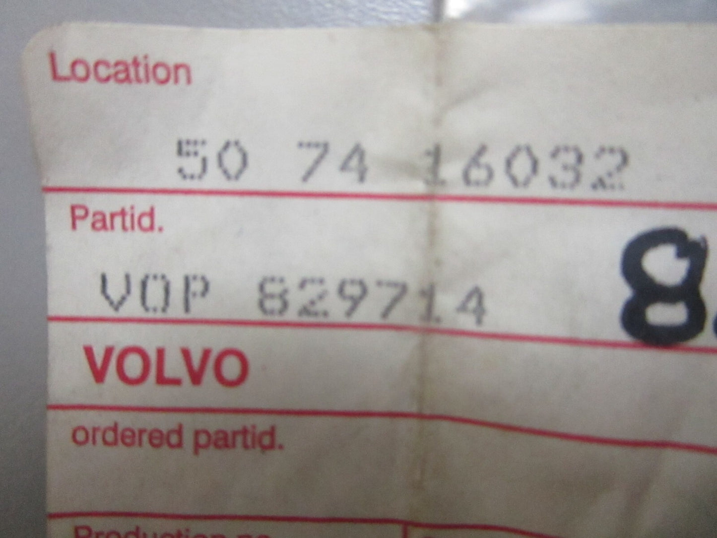 *NEW OEM* 0810 Volvo Penta Sealing Ring 829714