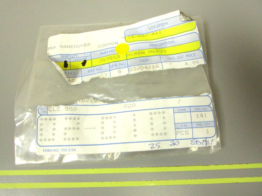 *NEW OEM* (LOT OF 3) 0750 OMC Johnson Evinrude SCREW M6 30 353553 0353553