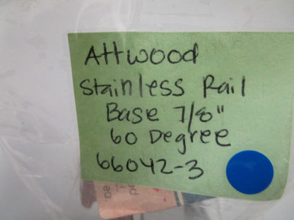 *NEW* 0810 Attwood Stainless Rail Base 7/8" 60 Degree 66042-3
