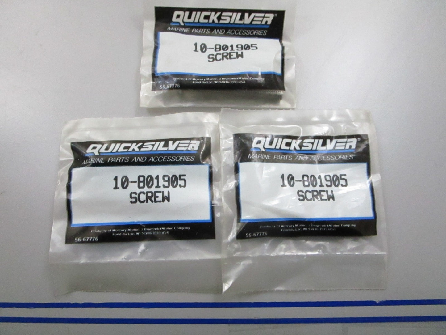 *NEW OEM* (LOT OF 3) 0810 Mercury Quicksilver Screw 10-801905