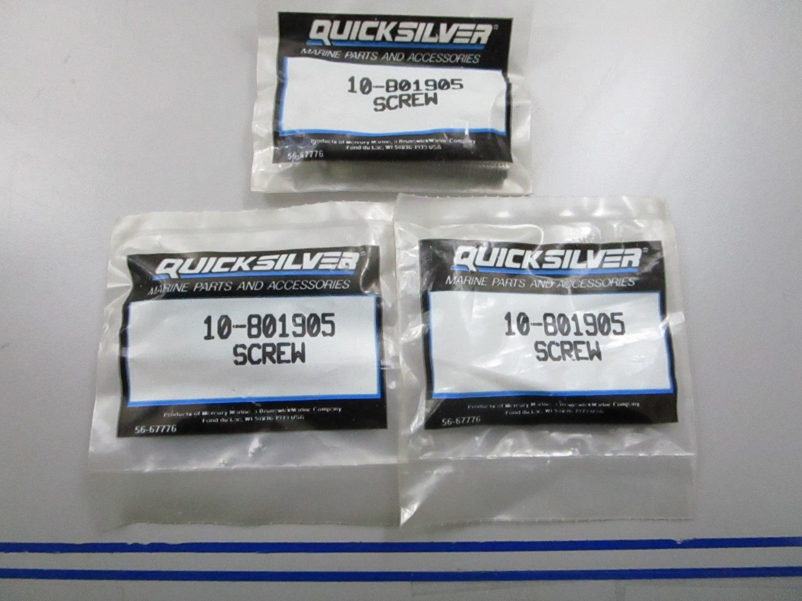 *NEW OEM* (LOT OF 3) 0810 Mercury Quicksilver Screw 10-801905