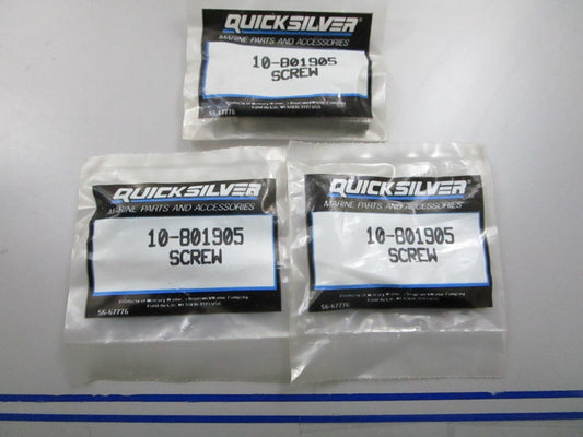 *NEW OEM* (LOT OF 3) 0810 Mercury Quicksilver Screw 10-801905